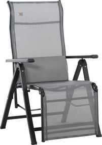 Outsunny Összecsukható Napozóágy Kertbe Párnával, Nulla Gravitációs Dönthető Szék 9 Pozícióval, 150 kg Teherbírással, Kert, Üdülés, Tengerpart, Fekete