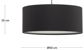 Fekete lámpabúra ø 50 cm Santana – Kave Home
