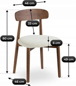 Szék dió/bézs színben ALVIN