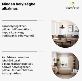 Blumfeldt RadiantSmart IR Heater, Infravörös hősugárzó, Külső termosztát, 600 W, Energiatakarékos