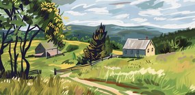 Poszter 91,3x44,5cm Buja falu