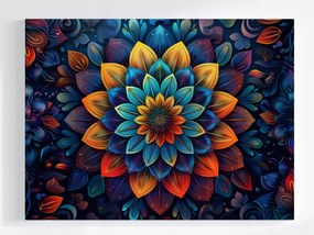 Poszter Mandala Virág Absztrakt Színes Grafika 100x75