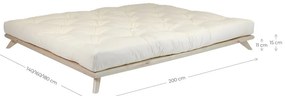 Senza Bed Natural kétszemélyes ágy, 160 x 200 cm - Karup Design
