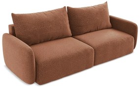 Téglavörös kinyitható-tárolóhelyes kanapé 238 cm Kalena – Makamii