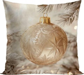 Díszpárnahuzat Jancsi Arany Bomba 40x40 cm Bézs karácsony