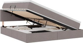vidaXL Ágy tárolóval és matraccal Tópszínű 180 x 200 cm Faanyag