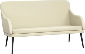 vidaXL krémszínű műbőr pad 110 x 76 x 80 cm