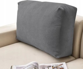 Párnahuzat kanapé háttámla Kanapé Sarok velúr Sötétszürke