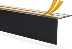 Öntapadós függönykarnis léc, függönykarnis takaró 40x40, fekete, 2m