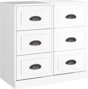 vidaXL magasfényű fehér szerelt fa tálalószekrény 70x35,5x67,5 cm