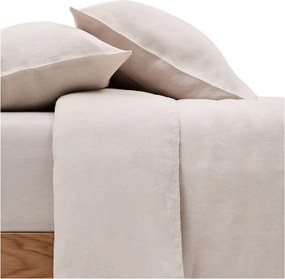 Szürkésbézs egyszemélyes hosszabbított lenkeverék ágyneműhuzat 150x220 cm Simmel – Kave Home