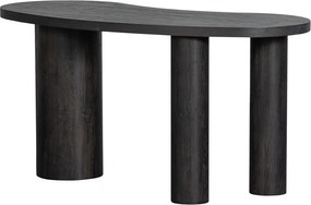 Sötétbarna konzolasztal borovi fenyő dekorral 70x150 cm Maan – WOOOD