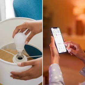 3 darabos szett Philips SMART A60 E27 LED RGB dimmelhető izzó 8,8W/230V 2200-6500K