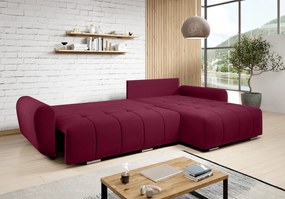 Univerzális ülőgarnitúra, anyag Monolith bordó, LONGA ROH