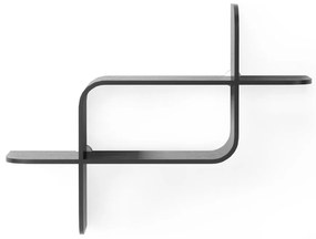 Fekete többszintes kaucsukfa fali polc 62 cm Montage – Umbra