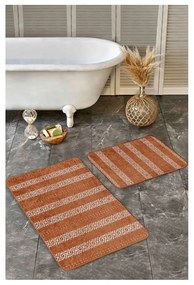 Barna bársony fürdőszobai kilépő szett 2 db-os 60x100 cm – Mila Home
