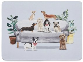 Curious Dogs 4 db-os parafa tányéralátét szett, 21,5x29 cm - Cooksmart ®
