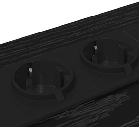 vidaXL Éjjeliszekrény 2 pcs Fekete tölgy 40 x 31 x 60 cm Faanyag