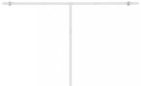 sárga és fehér kézzel kihúzható LED-es napellenző 400 x 350 cm