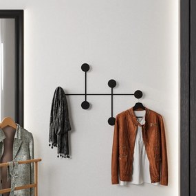 Fekete fém fali fogas Dama – Kalune Design