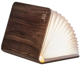 Barna LED asztali lámpa textil búrával (magasság 2,5 cm) Booklight – Gingko