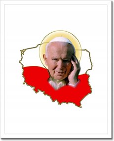 Poszterek keretben 40x50 II. János Pál pápa