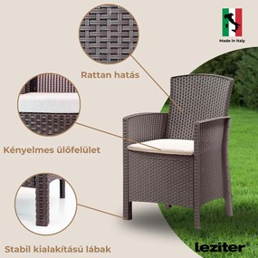 Lima műrattan karfás szék