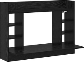 vidaXL Falra szerelhető íróasztal Musta tammi 105 x 48 x 75 cm Faanyag