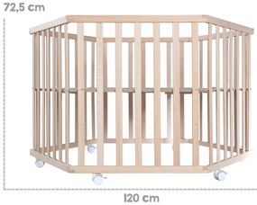 Natúr színű bükkfa járóka 119x104 cm – Roba