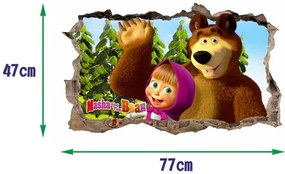 Masha and the Bear falmatrica 47x77cm