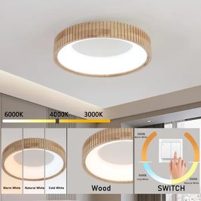 Brilagi - LED mennyezeti lámpa FALCON WOOD MODERN LED/30W/230V Ø 45 cm fa