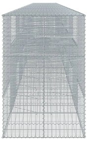 horganyzott vas gabion kosár fedéllel 1200 x 100 x 150 cm