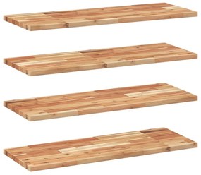 4 db olajbevonatú tömör akácfa függőpolc 100 x 30 x 2 cm