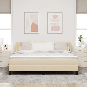 Boxspring Ágy Mattal Krém 180x200 cm Szövet