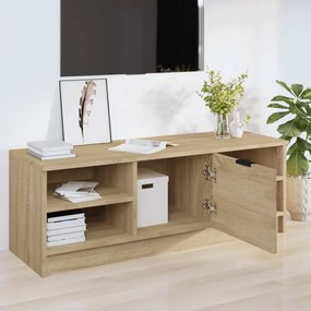 sonoma-tölgyszínű szerelt fa TV-szekrény 102 x 35,5 x 36,5 cm