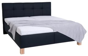 MARIA kárpitozott ágy matraccal és ágyneműtartóval, 180x200 cm, antracit