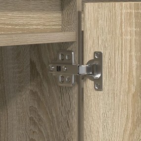 LED világítású TV szekrény Sonoma tölgy 180x38x49 cm Mérnöki fa