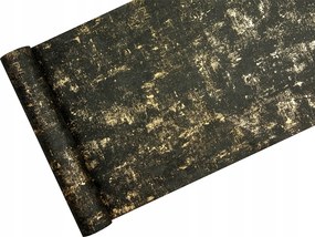 Tapéta Fekete Vakolat arany Csillogással