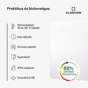Klarstein Wonderbeam 450 Hybride infravörös hősugárzó 60 x 60 cm 450 W Heti időzítő Távirányító