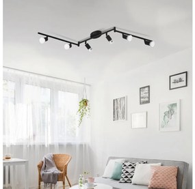 Eglo 32433 - LED Spotlámpa BUZZ-LED 6xGU10/2,8W/230V 3000K fekete