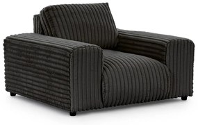 Sötétszürke kordbársony fotel Justin – Ropez