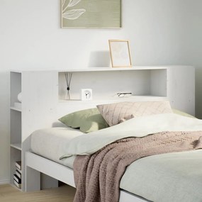 fehér tömör fenyőfa fejtámla tárolóval 120 cm