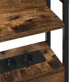 Fejtámla LED -es lámpákkal Füstölt tölgy 180 cm Faanyag