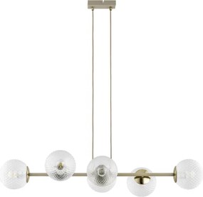Brilagi - STELLA kábelcsillár 6xE27/60W/230V bézs/arany