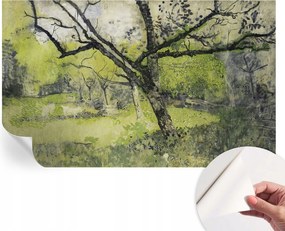 Dekoratív öntapadós fotótapéta irodába Tavaszi park 416x254 cm