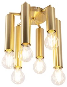 Art Deco mennyezeti lámpa arany 6 lámpás - Tubi