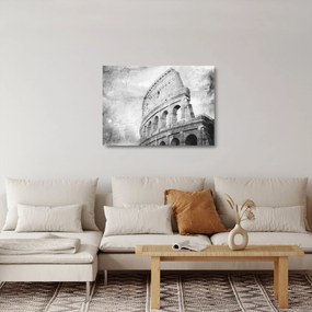 Üveg kép - Vintage Üveg képeslap a városról N⁰1 (70x50 cm)