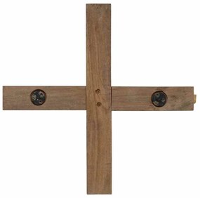 Karácsonyfa állvánnyal Barna 90 cm Tömör tíkfa