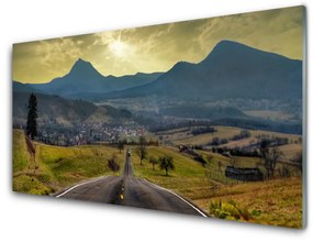 Üvegkép Mountain Road Landscape 100x50 cm