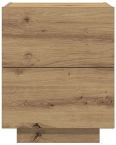 Éjjeli szekrények LED világítással 2 db Kézműves tölgy 45x40x55 cm